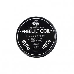 Prebuilt Coil Framed Staple -26/4 1*4/36 ni80 0.2Ω 3mm (10pcs) - Yachtvape