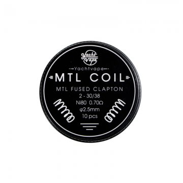 Mtl Fused Clapton 2-30/38 ni80 0.70Ω  2.5mm (10pcs) - Yachtvape