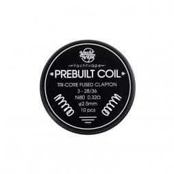 Tri-core Fused Clapton 3-28/36 ni80 0.32Ω 2.5mm (10pcs) - Yachtvape