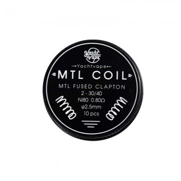 Mtl Coil Mtl Fused Clapton 2-30/40 ni80 0.80Ω  2.5mm (10pcs) - Yachtvape