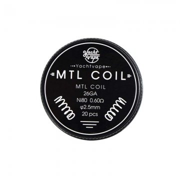 Mtl Coil 26GA ni80 0.6Ω 2.5mm (20pcs) - Yachtvape