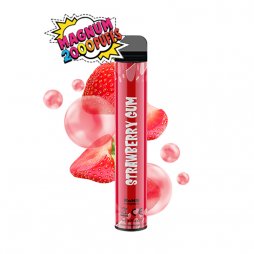 Magnum 2000 Puff Strawberry Gum - Wpuff by Liquidéo
