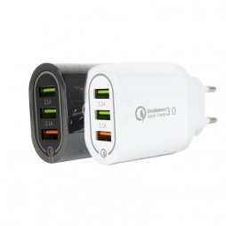 Adaptater Wall/USB 3 port 2,1A 5V Fast Charge 3.0 - BK373