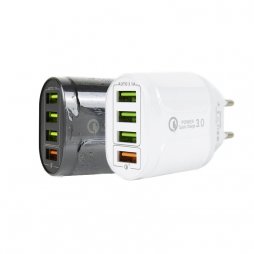 Adaptater Wall/USB 4 port 3,1A 5V Fast Charge - BK385