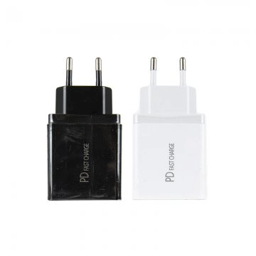 Adaptater Wall/USB & USB Type-C 20W 5V Fast Charge 3.0 - BK383