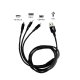 Cable USB  3 en 1 -  Type C /  Micro Usb /  Lightning 125 cm 2.8A