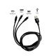 Cable USB  3 in 1 -  Type C /  Micro Usb /  Lightning 125 cm 2.8A