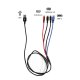 Cable USB 4 en 1 - 2 Lightning / 1 Micro Usb / 1 Type C 125cm 2.8A