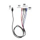 USB Cable 4 en 1 - 2 Lightning / 1 Micro Usb / 1 Type C 125cm 2.8A