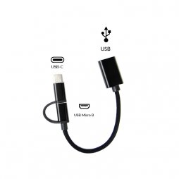 Cable USB OTG 2 in 1