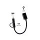 Cable 2 en 1 USB vers Type C + Micro Usb