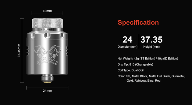 hellvape dead rabbit 3 rda specifications