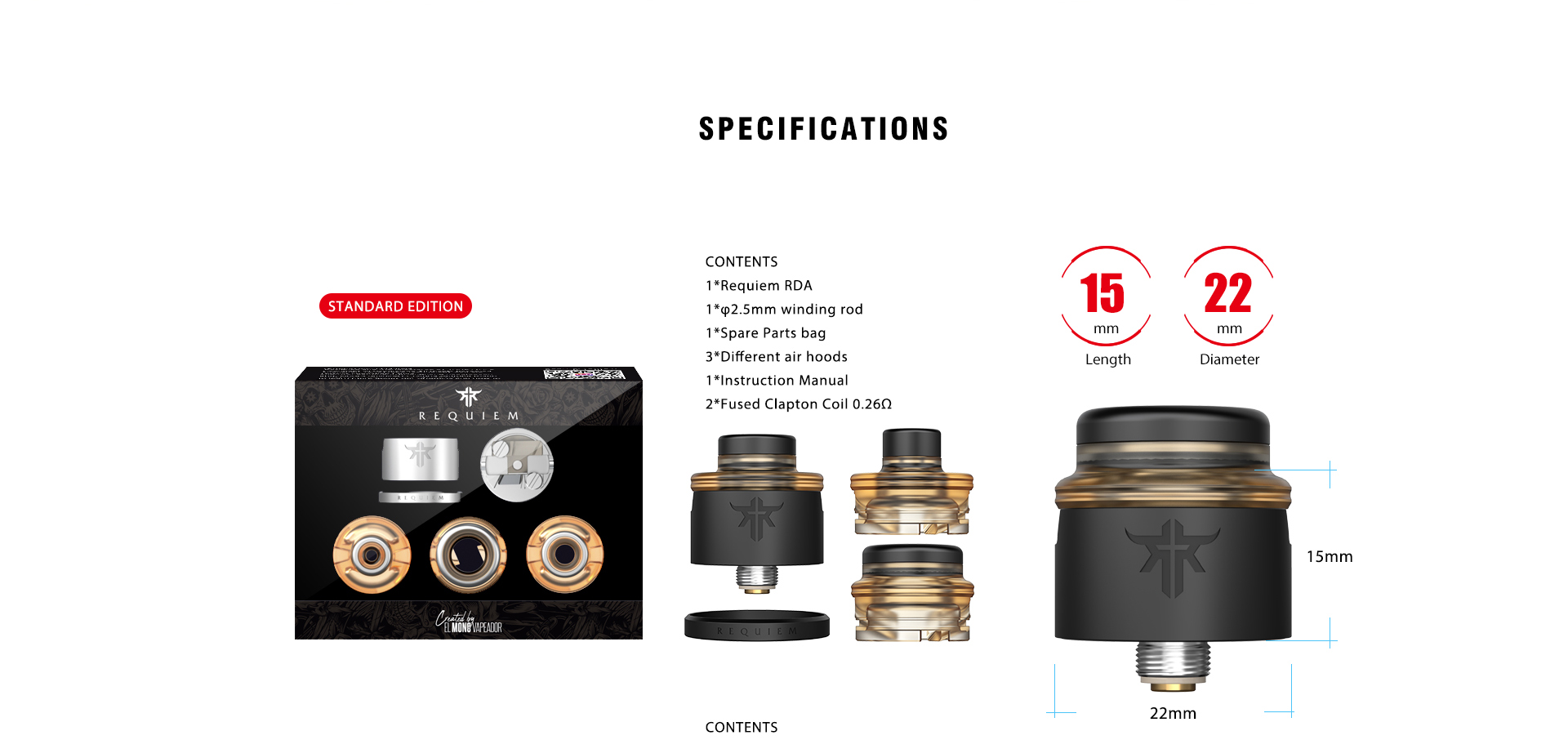 REQUIEM RDA 22MM - VANDY VAPE. 1 20091F9400H30 - REQUIEM RDA 22MM - VANDY VAPE.